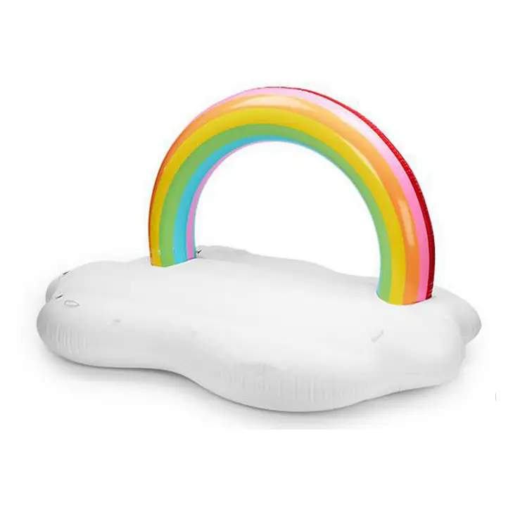 Giant Inflatable Rainbow Cloud Float Raft Swimming Pool Water Party Lounger Toy by salelink.co.nz