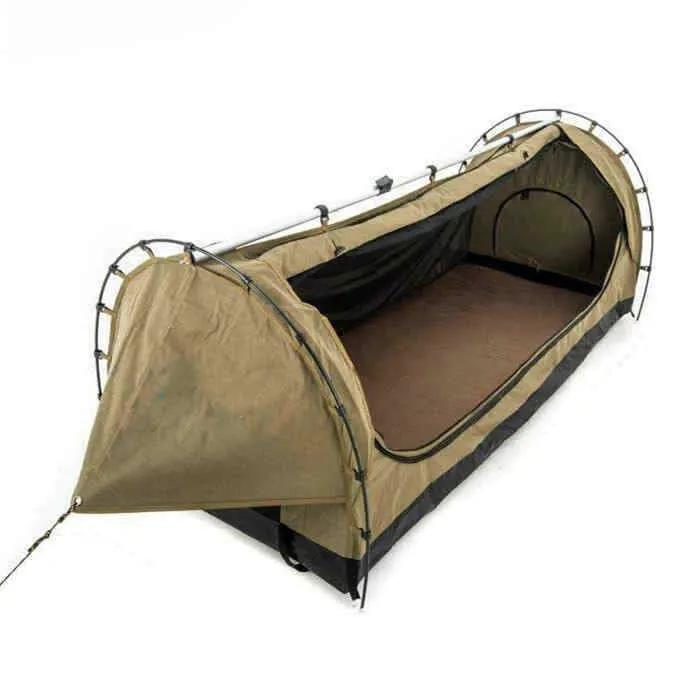 Double Swag Camping Tent with Mattress by salelink.co.nz