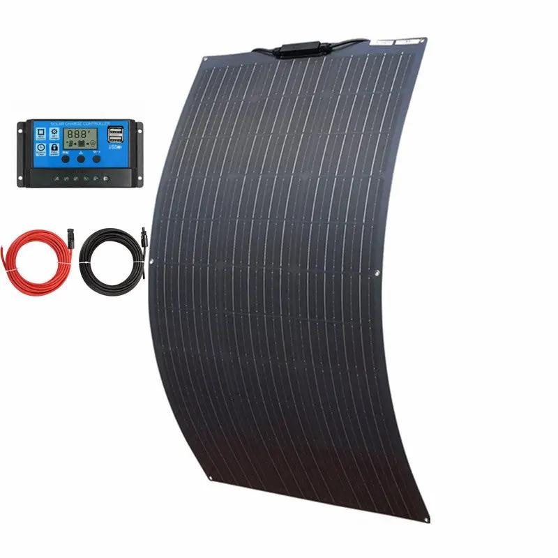 Solar Panel Flexible 200W+30A CONTROLLER+10M Cable by salelink.co.nz