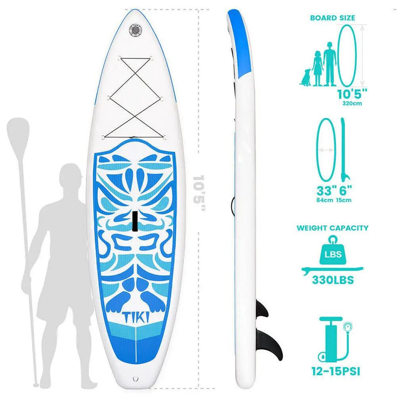 10'6'' Inflatable Stand Up Paddle Board SUP Surfboard by salelink.co.nz