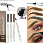 #1 Chestnut Waterproof Music Flower Liquid Eyebrow Pencil with Four Tips Brow Tattoo Pen by salelink.co.nz