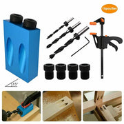 15pcs Pocket Hole Jig Kit Woodworking Guide Oblique Drill Angle Hole Locator by salelink.co.nz