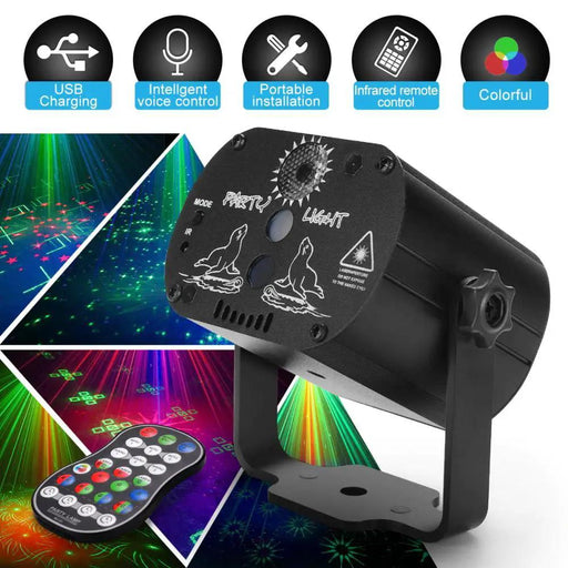 Projector LED RGB Laser Stage Light Party Lights Christmas Decoration by salelink.co.nz