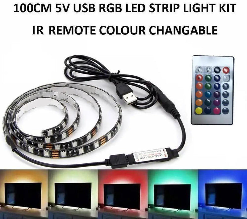 1M USB 60LED 5050 Strip Light Christmas TV Backlight by salelink.co.nz
