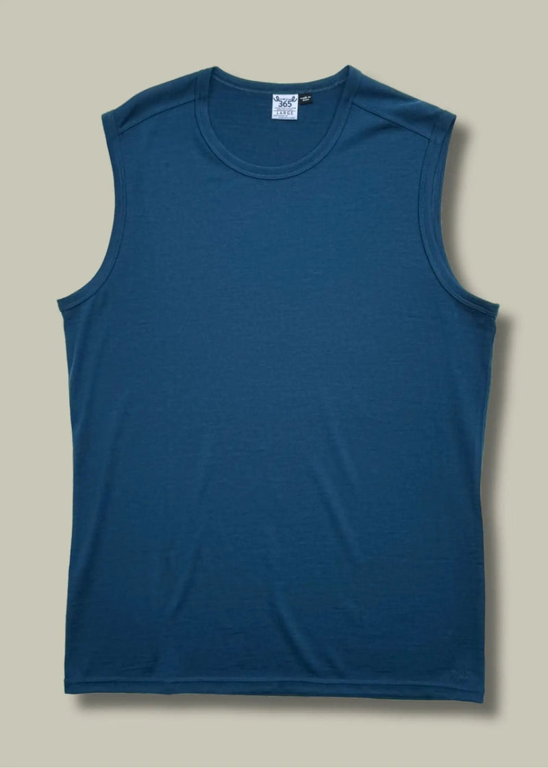 Men's Garage Tank Top - 100% Merino Wool, Gibraltar by Merino 365 NZ