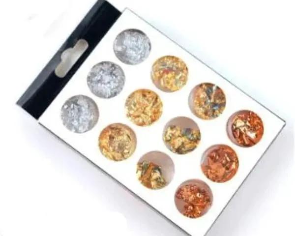 Gilding Gold Leaf Flakes, Metallic Imitation Gold Foil Flakes by Resin Art NZ