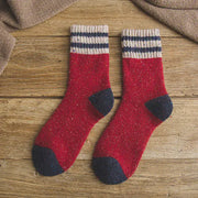 Thickened Warm Terry Wool Socks for Women - Brushed Striped Cozy Winter Socks by Mead's Supply & Equipment Outfitters limited