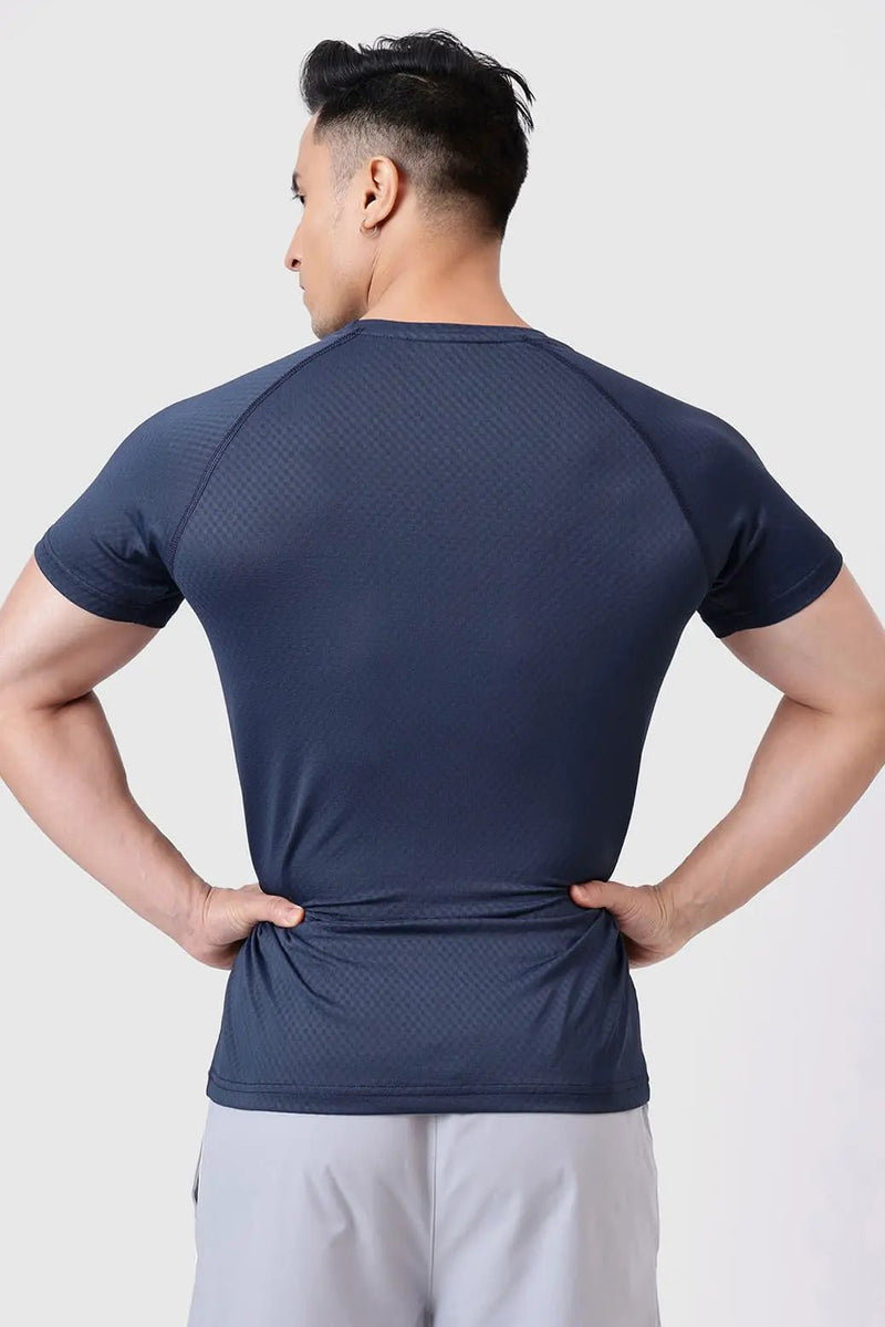 Grain T-shirt Navy by Fuaark Nz
