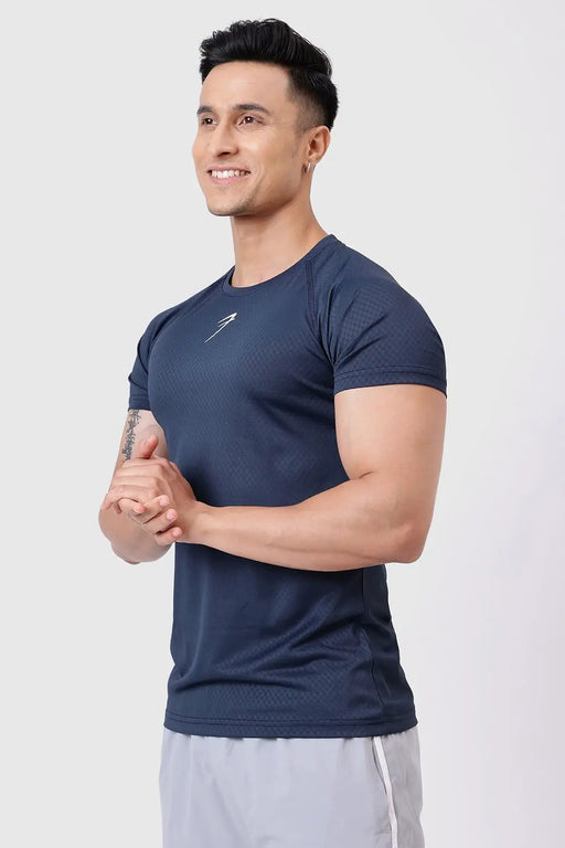 Grain T-shirt Navy by Fuaark Nz