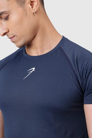 Grain T-shirt Navy by Fuaark Nz