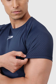 Grain T-shirt Navy by Fuaark Nz