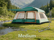 ECOTREK Tent ECOTREK Family Cabin Camping Tent With Sunshade Awning QLY7133 ECOTREK Family Cabin Tent With Sunshade Awning QLY7133