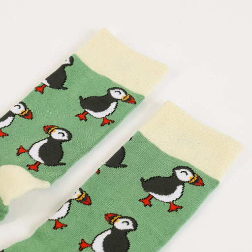 Save the Green Puffin Bamboo Socks by Barekind NZ