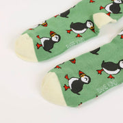 Save the Green Puffin Bamboo Socks by Barekind NZ