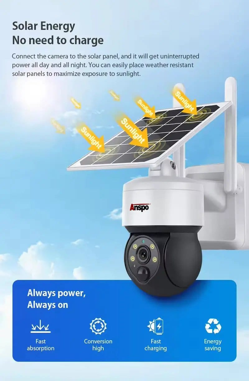 Kiwi Grab Kiwi Grab Anspo 4G SIM SOLAR security camera wireless free batteries and 64GB card White Anspo 4G SIM SOLAR security camera wireless free batteries and 64GB card White