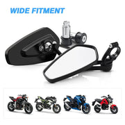 Motorcycle Bar End Mirrors Motorbike Rearview Mirror by salelink.co.nz