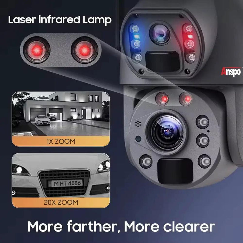 Dual camera 4G SIM SOLAR security camera wireless free batteries with 64GB card by Kiwi Grab
