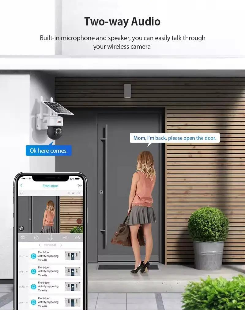 Kiwi Grab Kiwi Grab Anspo 4G SIM SOLAR security camera wireless free batteries and 64GB card White Anspo 4G SIM SOLAR security camera wireless free batteries and 64GB card White
