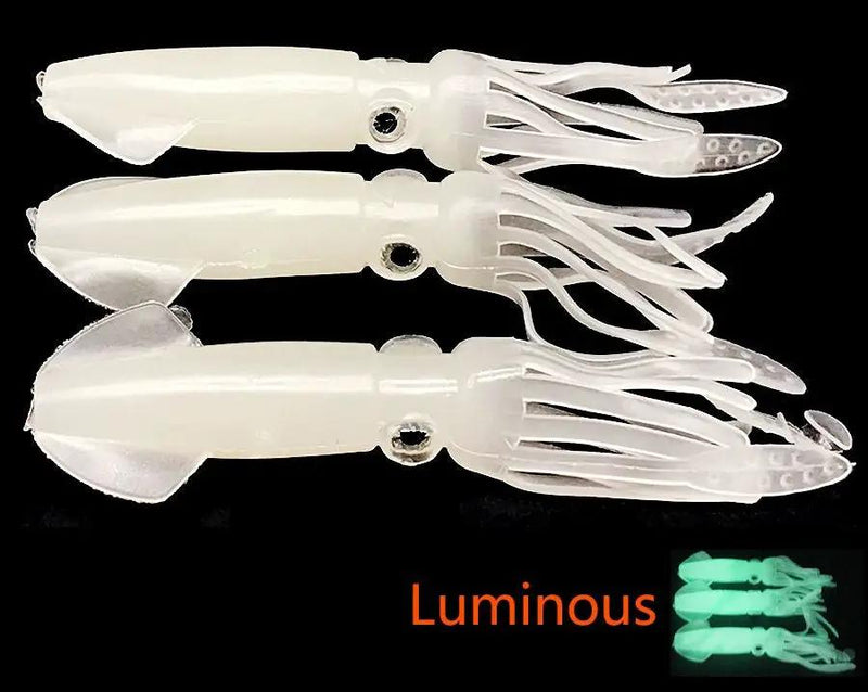 10cm lumo Octupus Skirts Pack of 3 by NZ Diver
