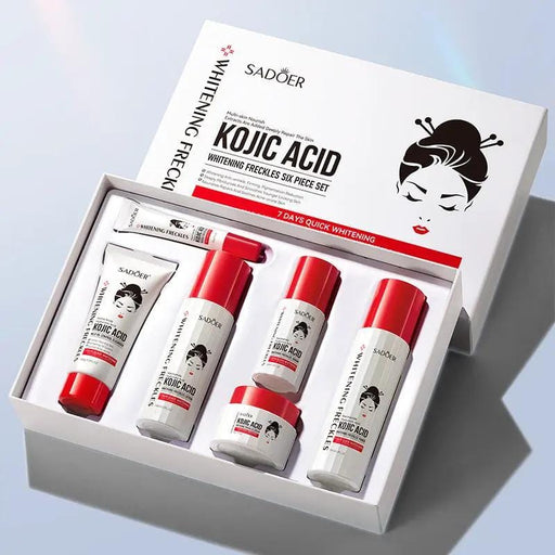 Poppy Gifts Skin Care SADOER Moisturizing Anti Wrinkle Whitening Spot Removing and Kojic Acid Six-Piece Skin Care Set SADOER Moisturizing Anti Wrinkle Whitening Spot Removing and Kojic Acid Six-Piece Skin Care Set