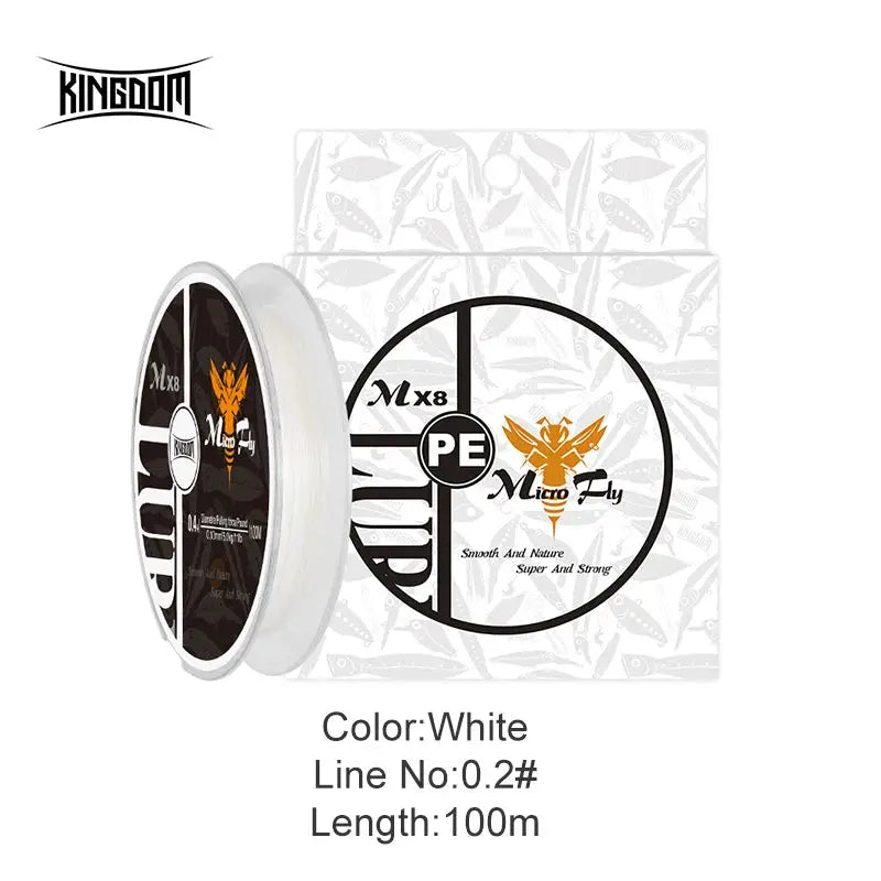 Desers Kingdom Micro Fly 100m 4 Strand Braided PE Japan Carp Fishing Line Set 0.12mm Kingdom Micro Fly 100m 4 Strand Braided PE Line 0.12mm