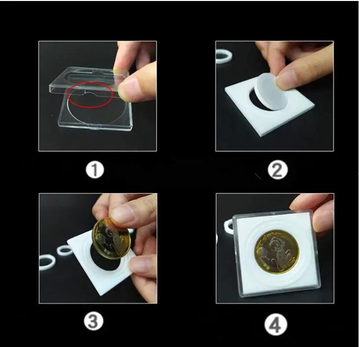 Clear Square Coin Case - 20 Pcs for 20/25/30/35/40mm Coins PVC Free by NZ Diver