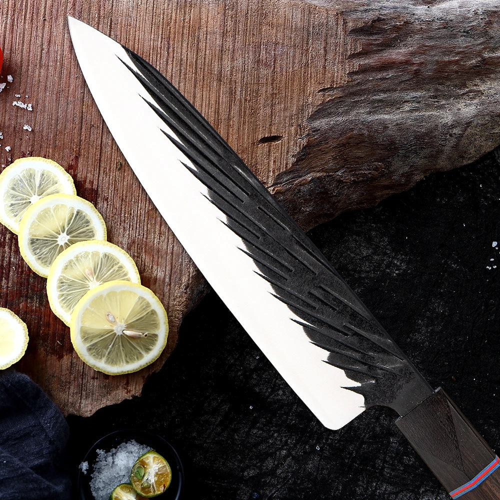XITUO High Carbon Kitchen Knives Handmade Forged Japanese Sharp Chef Knife Set Cleaver Kiritsuke Santoku Utility Paring Knife - Action Outdoors Kiwi