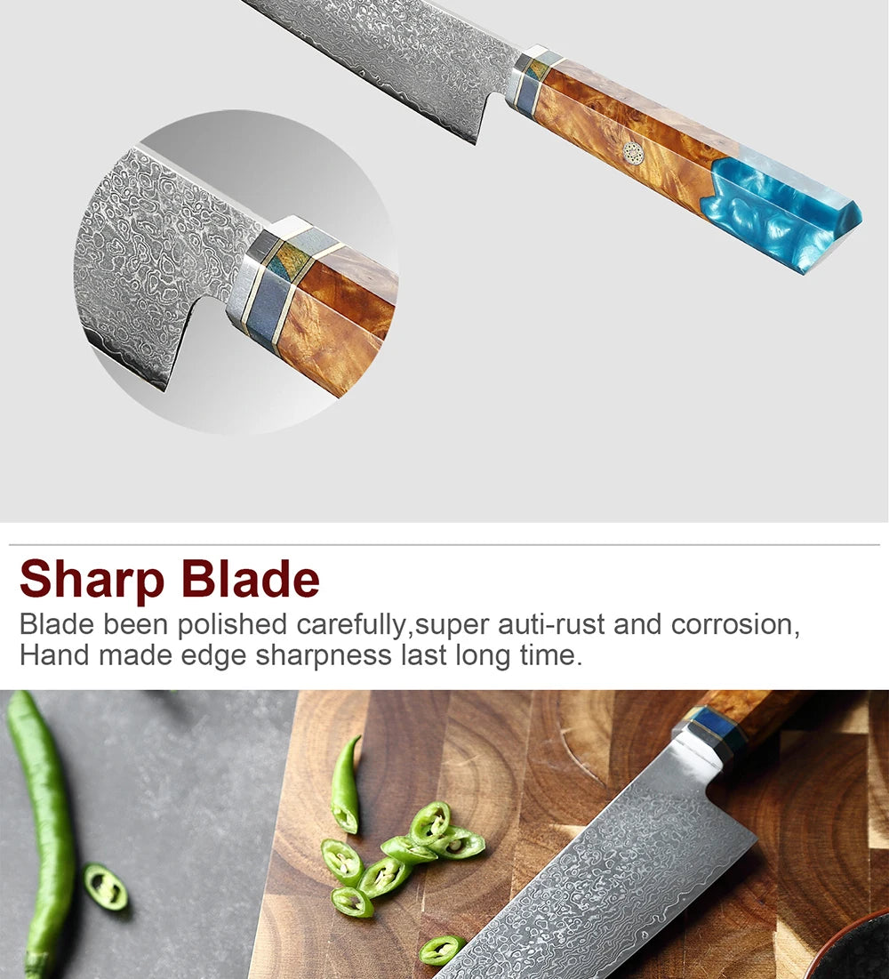 XITUO Damascus Knife Set Kitchen Knife Damascus Steel VG10 Chef Knife Santoku Knives Japanese Knife Home kitchen tools best gift - Action Outdoors Kiwi