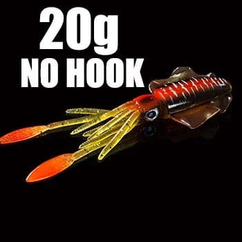 SUNMILE Fishing Soft Squid Lure 20g/60g/80g/100g/120g/150g Luminous/UV Squid Jig Fishing Lures For Sea Fishing Wobbler Bait - Action Outdoors Kiwi