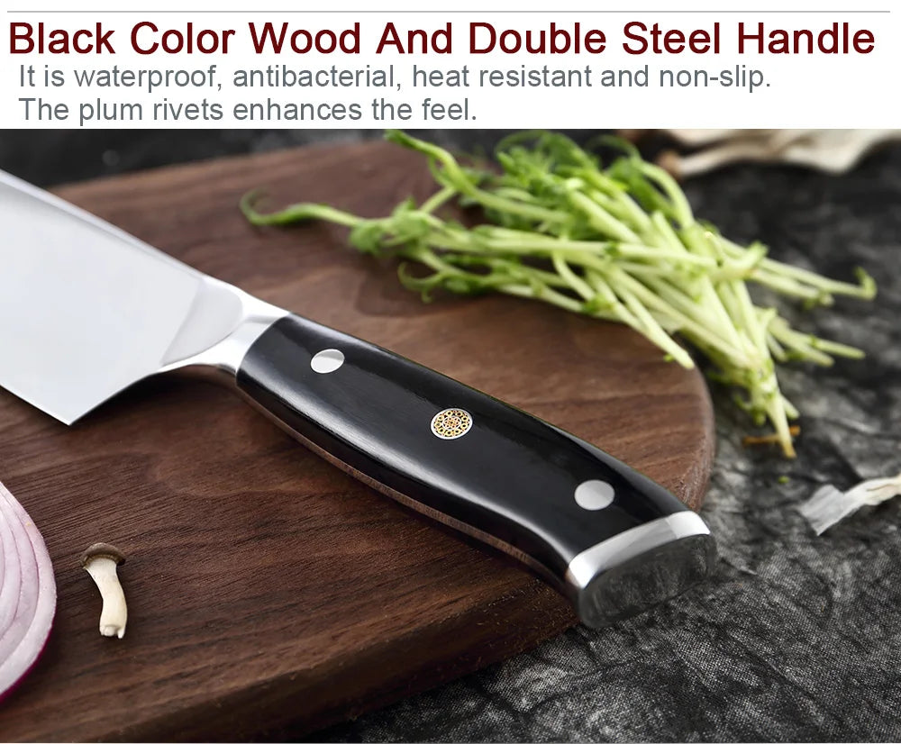 XITUO German Stainless Steel Kitchen Knife 1-7PCS Chef Knife Sharp Santoku Knife Cleaver Paring Knives Boning knife Cooking Tool - Action Outdoors Kiwi
