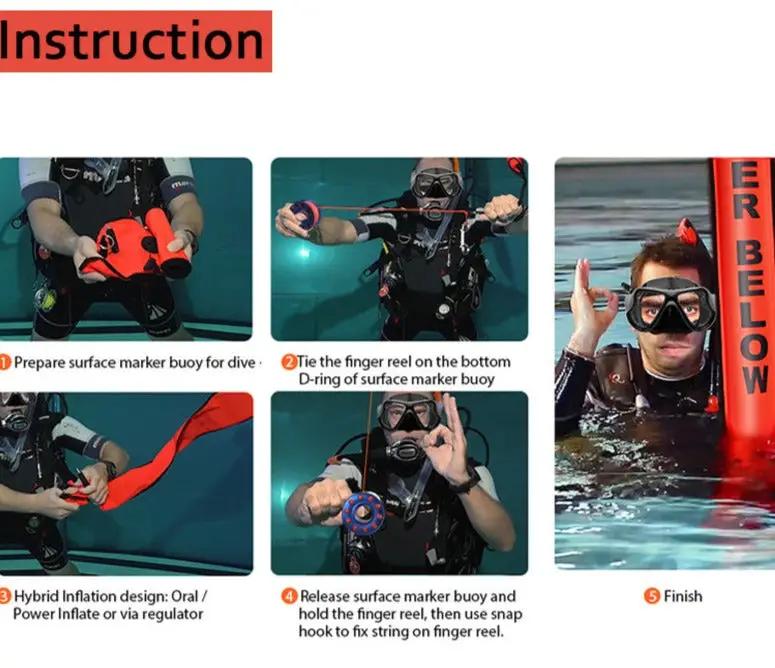 Dive Safety 120cm Surface Marker Buoy Pink by NZ Diver