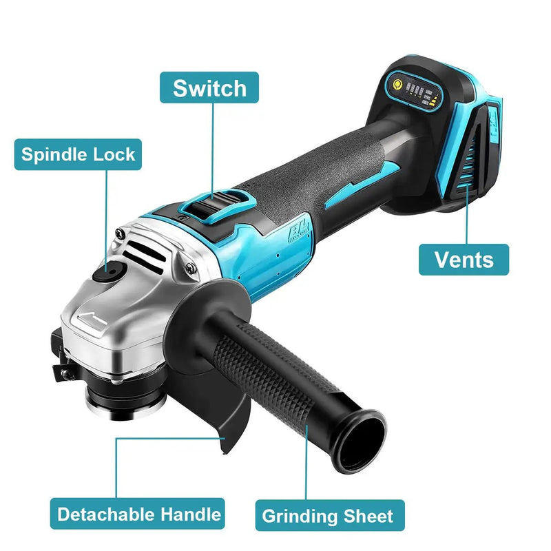 Brushless Angle Grinder Fits Makita Battery 18V by salelink.co.nz