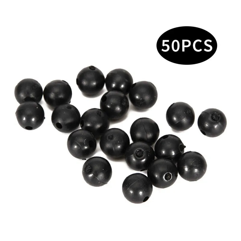 50Pcs/Set Rubber Pearl Fishing Bean Rig Accessories 8mm 6mm Round Carp Rubber Beads Fishing Tackle Carp Rigs tools - Action Outdoors Kiwi