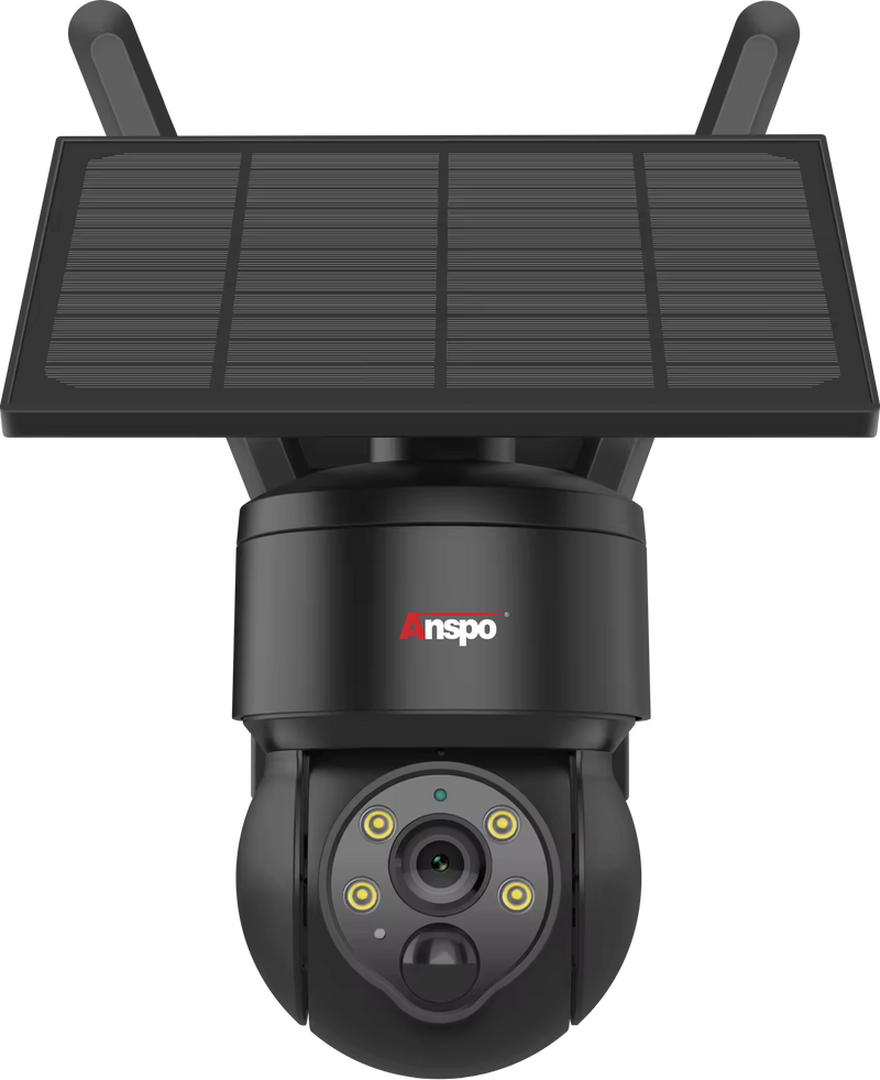 Anspo WIFI SOLAR security camera wireless free batteries and 64GB card Black by Kiwi Grab