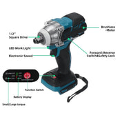 Cordless Electric Impact Wrench fits Makita 18V Battery by salelink.co.nz