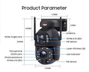 Dual camera 4G SIM SOLAR security camera wireless free batteries with 64GB card by Kiwi Grab