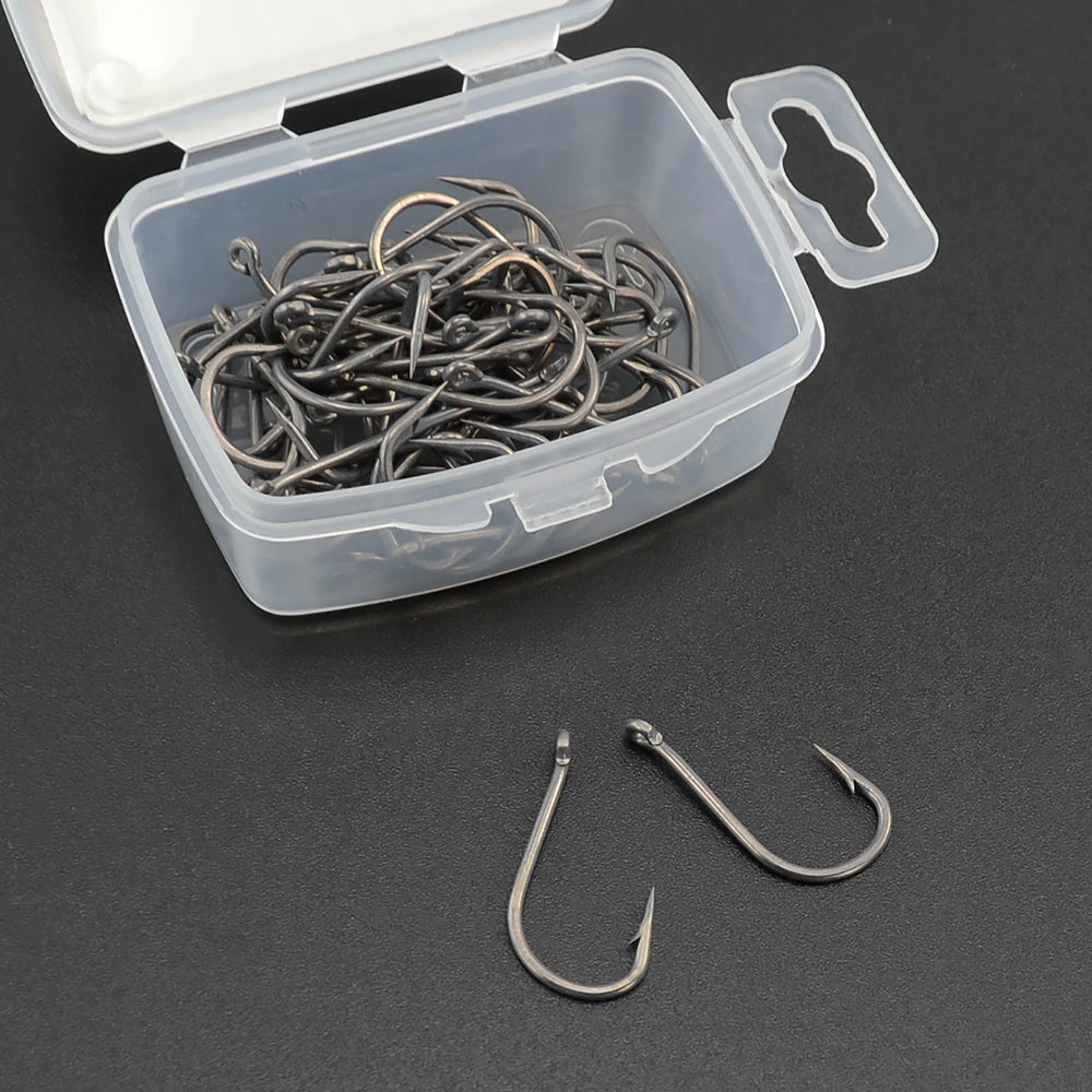 100pcs Coating High Carbon Stainless Steel Micro Barbed Fish Hook Carp Fishing Hooks 8009 Fishing Tool Accessories - Action Outdoors Kiwi