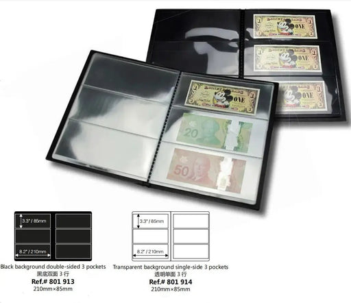 Banknote Display Album – 3 Notes per Page by NZ Diver
