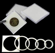 Clear Square Coin Case - 20 Pcs for 19/24/29/34/39mm Coins PVC Free by NZ Diver