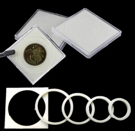 Clear Square Coin Case - 20 Pcs for 20/25/30/35/40mm Coins PVC Free by NZ Diver