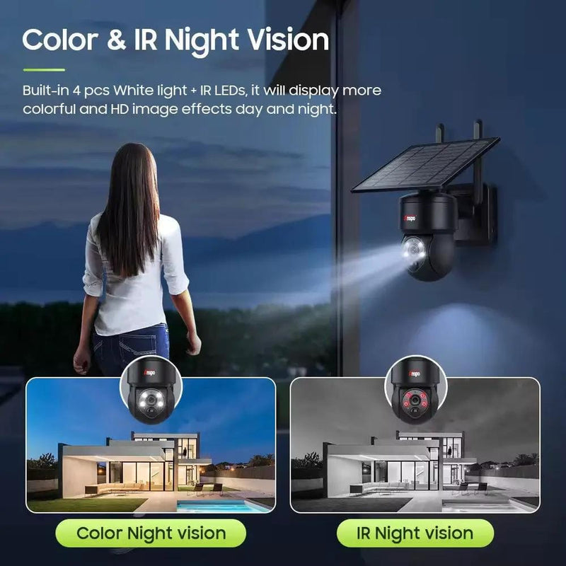 Kiwi Grab Kiwi Grab Anspo WIFI SOLAR security camera wireless free batteries and 64GB card Black Anspo WIFI SOLAR security camera wireless free batteries and 64GB card Black