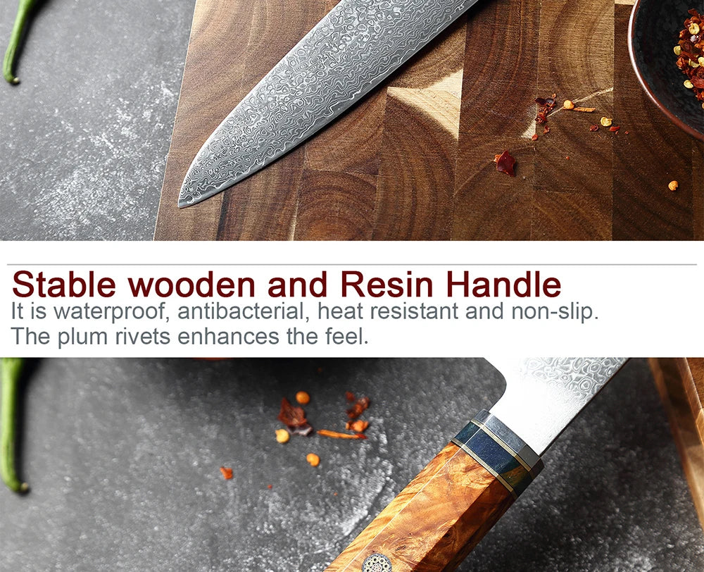 XITUO Damascus Knife Set Kitchen Knife Damascus Steel VG10 Chef Knife Santoku Knives Japanese Knife Home kitchen tools best gift - Action Outdoors Kiwi