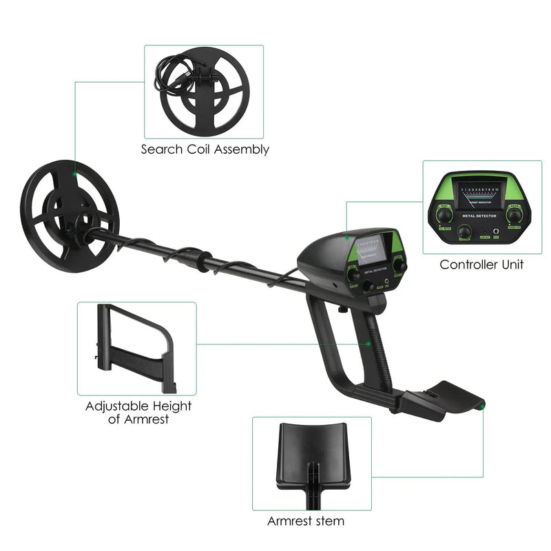 Professional Metal Detector For Treasure Searching # Green by NZ Diver