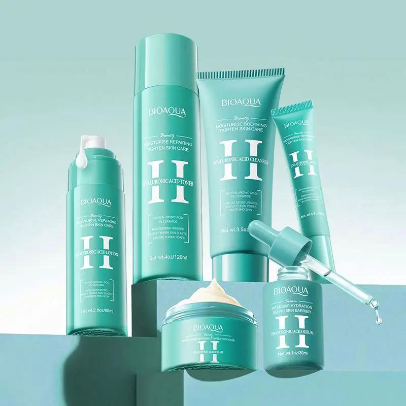 BIOAQUA Hyaluronic Acid Moisturizing Repair Facial Skin Care 6-piece Set by Poppy Gifts