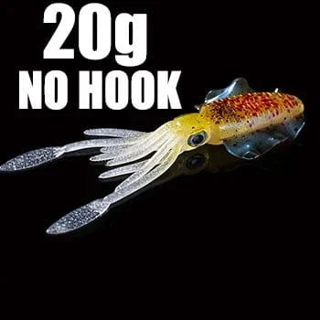 SUNMILE Fishing Soft Squid Lure 20g/60g/80g/100g/120g/150g Luminous/UV Squid Jig Fishing Lures For Sea Fishing Wobbler Bait - Action Outdoors Kiwi