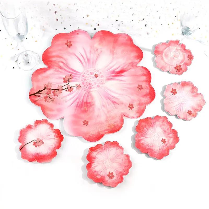 Set of Coaster Moulds - 1x Flower Large + 5x Flower Small by Resin Art NZ