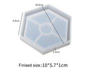 Holographics Coaster Moulds - Round/Square/Hexagonal by Resin Art NZ