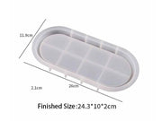 Plate Moulds - Large Tray Resin Mould, Craft Jewelry Making Tools Epoxy Mould Resin Mould Silicone Mould (Oval) by Resin Art NZ