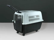 81cm - Wheeled Plastic Airline Travel Cage/Carrier/Crate by dealonline.co.nz