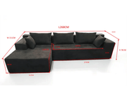The Shopsite Sofa Compressed Sofa L Shape Modular Sofa with Chaise Compressed Sofa L Shape Modular Sofa with Chaise